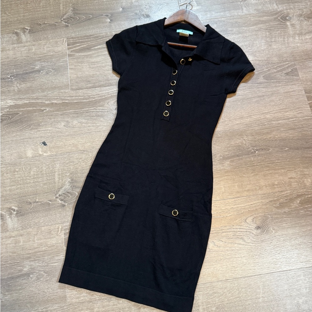 Marciano Black Short Sleeve Dress- Size S - Picture 2 of 6